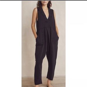Free People What’s Up Onesie FP Intimately Medium Black 100% Cotton Oversized